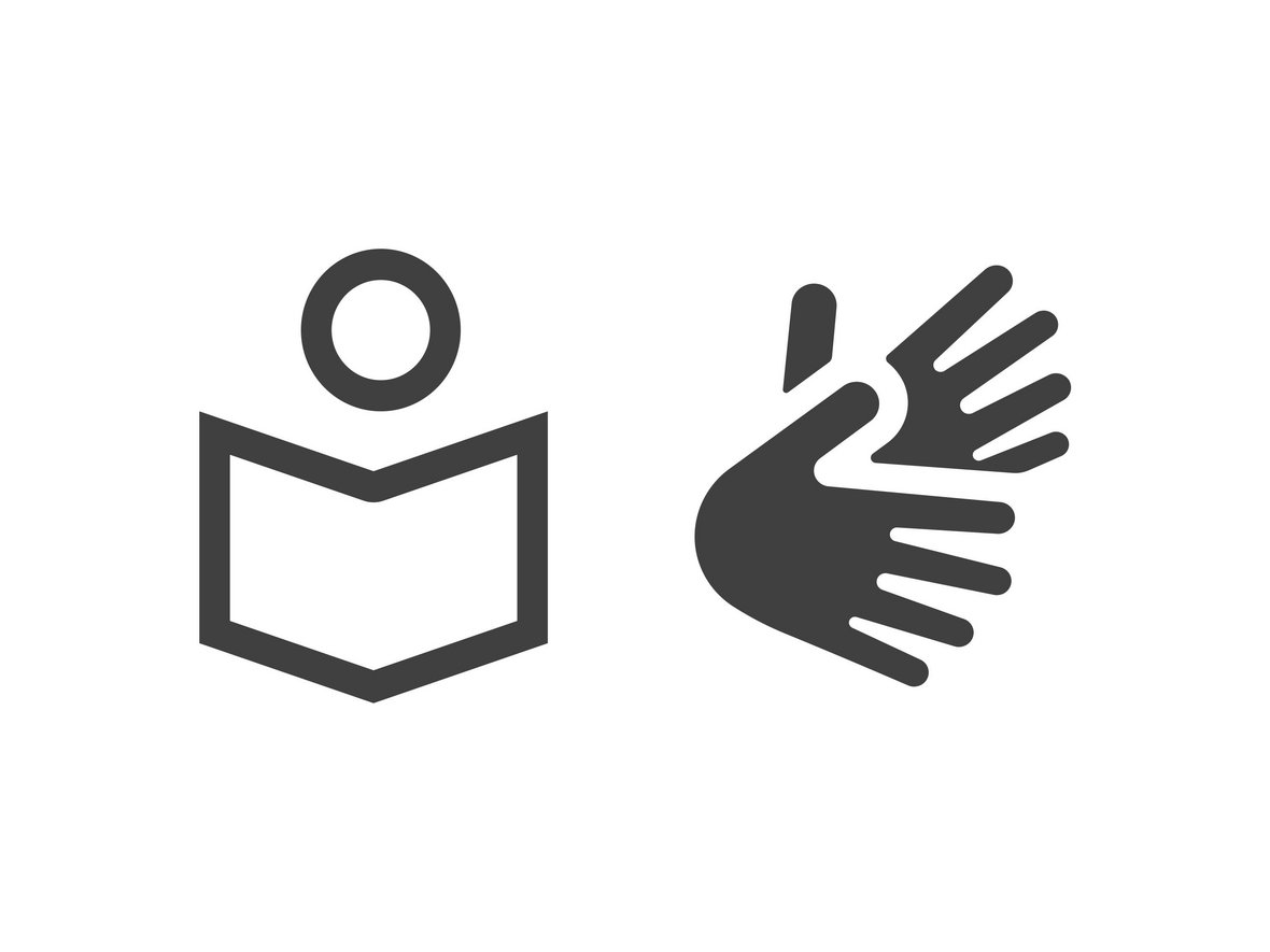 Logos für Leichte Sprache und Gebärdensprache